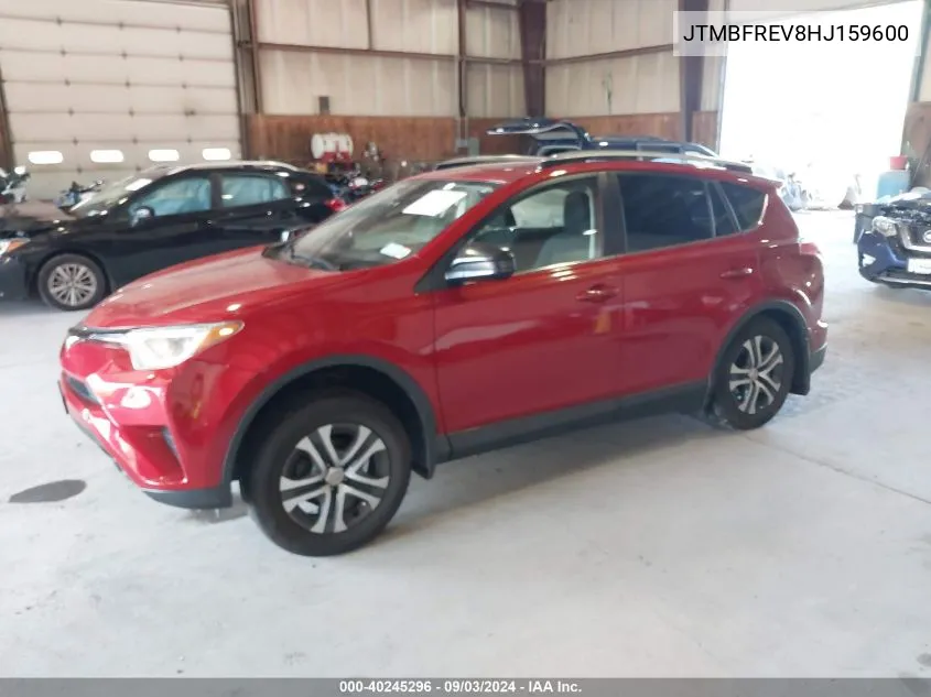 2017 Toyota Rav4 Le VIN: JTMBFREV8HJ159600 Lot: 40245296