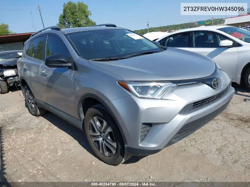 2017 Toyota Rav4 Le VIN: 2T3ZFREV0HW345096 Lot: 40254790