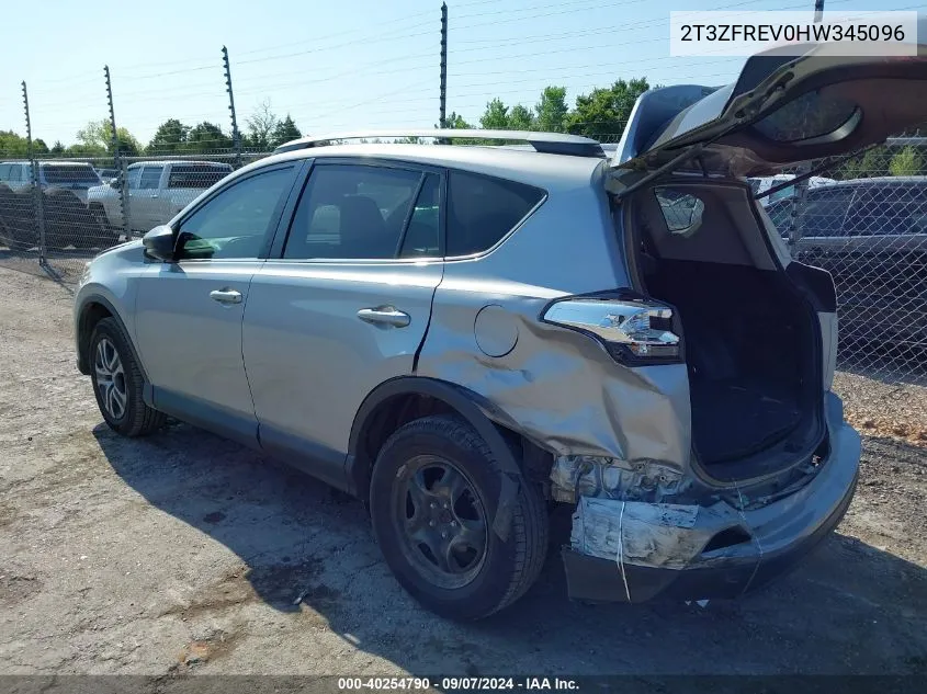 2017 Toyota Rav4 Le VIN: 2T3ZFREV0HW345096 Lot: 40254790