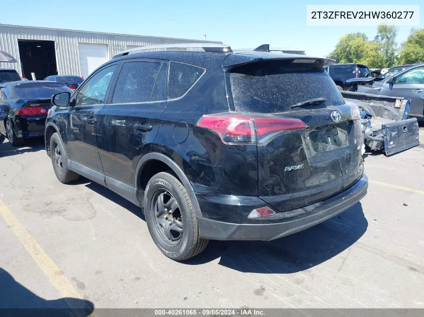 2017 Toyota Rav4 Le VIN: 2T3ZFREV2HW360277 Lot: 40261065