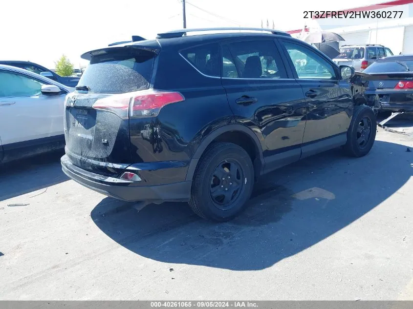 2017 Toyota Rav4 Le VIN: 2T3ZFREV2HW360277 Lot: 40261065