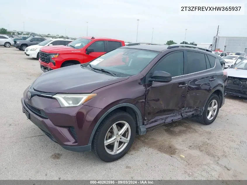 2017 Toyota Rav4 Le VIN: 2T3ZFREVXHW365937 Lot: 40262595