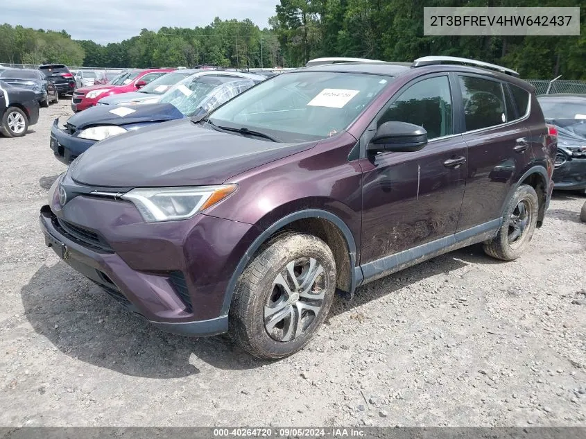 2017 Toyota Rav4 Le VIN: 2T3BFREV4HW642437 Lot: 40264720