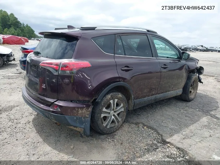 2017 Toyota Rav4 Le VIN: 2T3BFREV4HW642437 Lot: 40264720