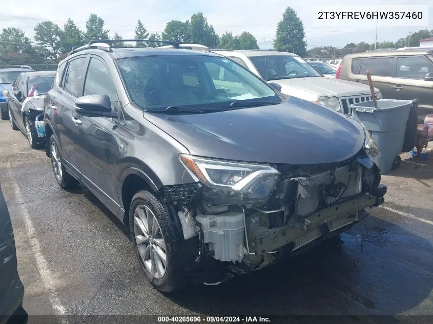 2T3YFREV6HW357460 2017 Toyota Rav4 Platinum