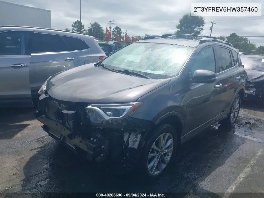 2T3YFREV6HW357460 2017 Toyota Rav4 Platinum