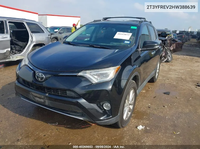 2017 Toyota Rav4 Limited/Platinum VIN: 2T3YFREV2HW388639 Lot: 40269853