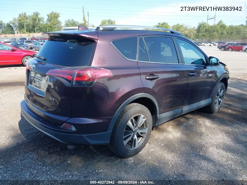 2017 Toyota Rav4 Xle VIN: 2T3WFREV1HW383942 Lot: 40272942