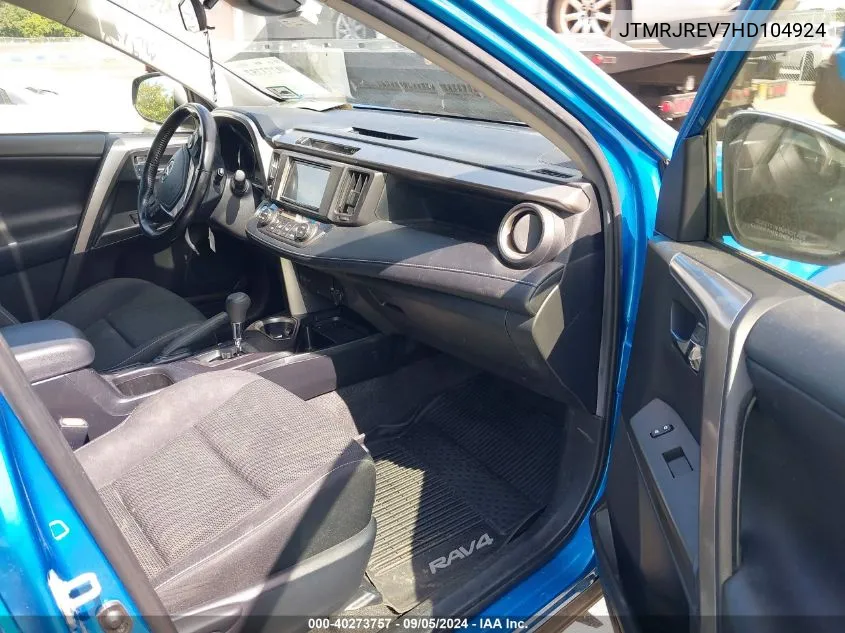 JTMRJREV7HD104924 2017 Toyota Rav4 Hybrid Xle