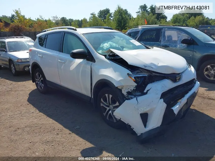 2017 Toyota Rav4 Le VIN: JTMBFREV7HJ143081 Lot: 40276345