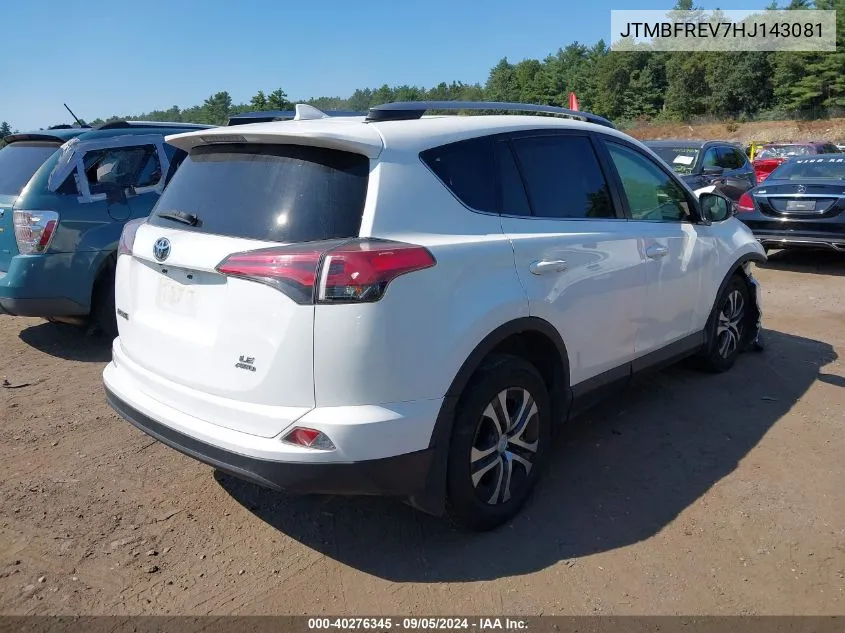 JTMBFREV7HJ143081 2017 Toyota Rav4 Le