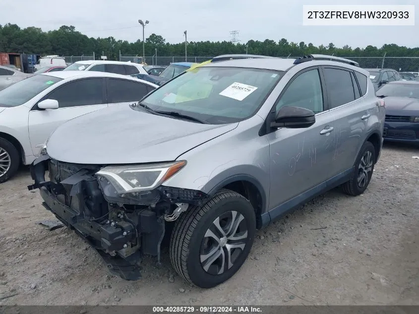 2017 Toyota Rav4 Le VIN: 2T3ZFREV8HW320933 Lot: 40285729