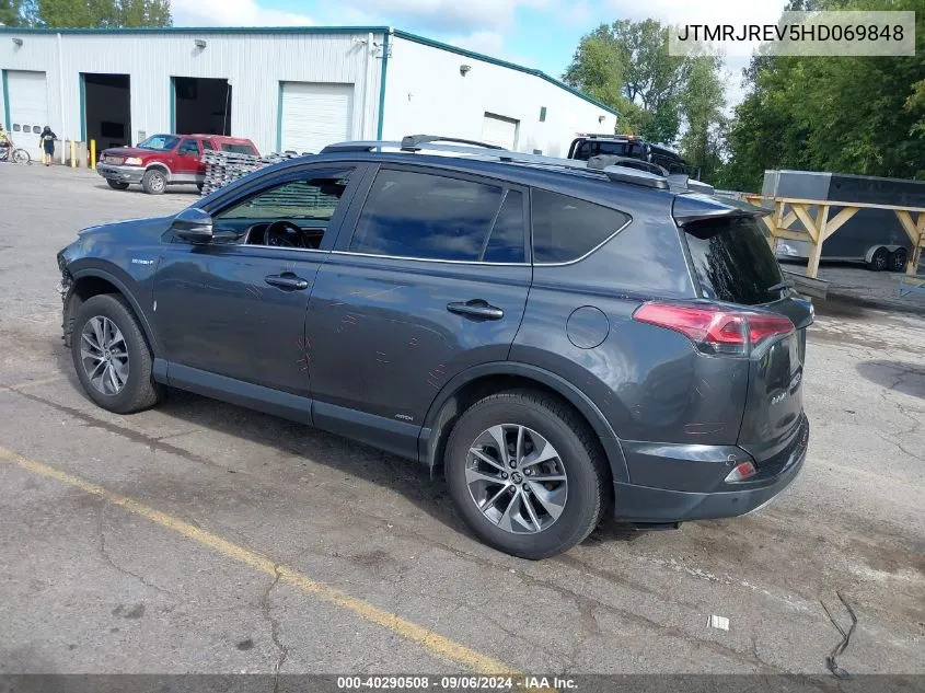 2017 Toyota Rav4 Hybrid Xle VIN: JTMRJREV5HD069848 Lot: 40290508