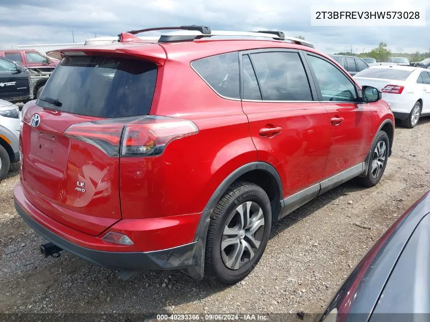 2017 Toyota Rav4 Le VIN: 2T3BFREV3HW573028 Lot: 40293366