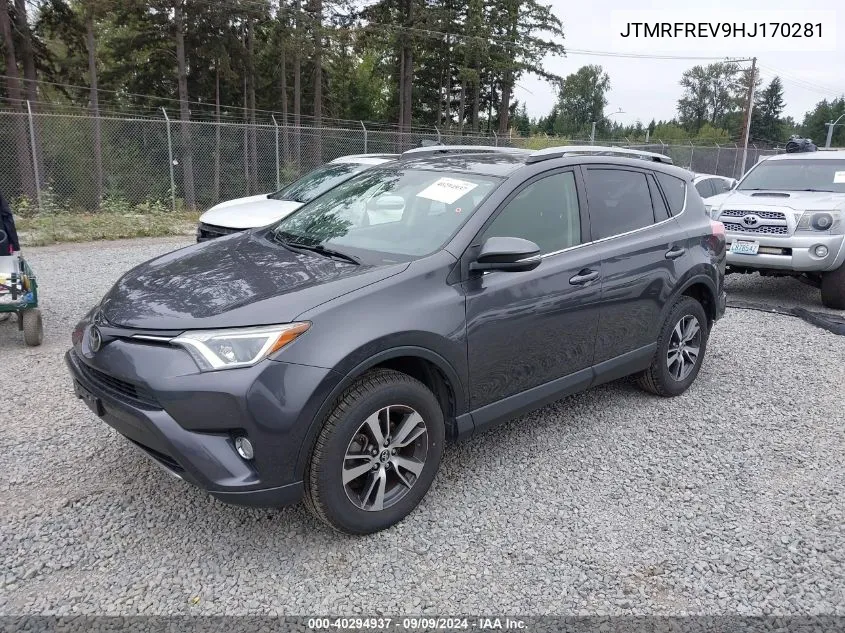 2017 Toyota Rav4 Xle VIN: JTMRFREV9HJ170281 Lot: 40294937