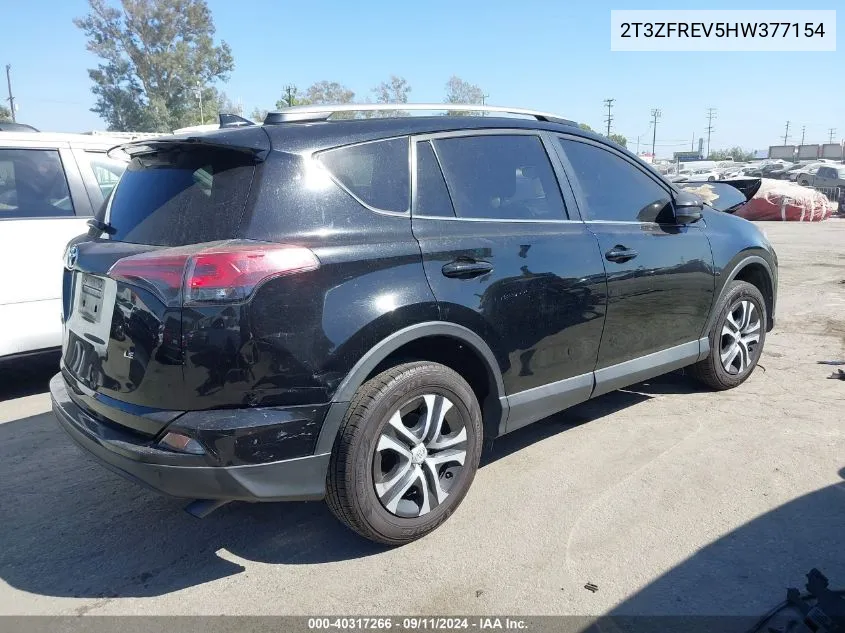 2017 Toyota Rav4 Le VIN: 2T3ZFREV5HW377154 Lot: 40317266