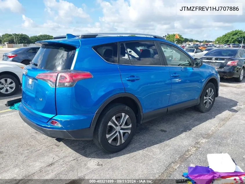 2017 Toyota Rav4 Le VIN: JTMZFREV1HJ707886 Lot: 40321899