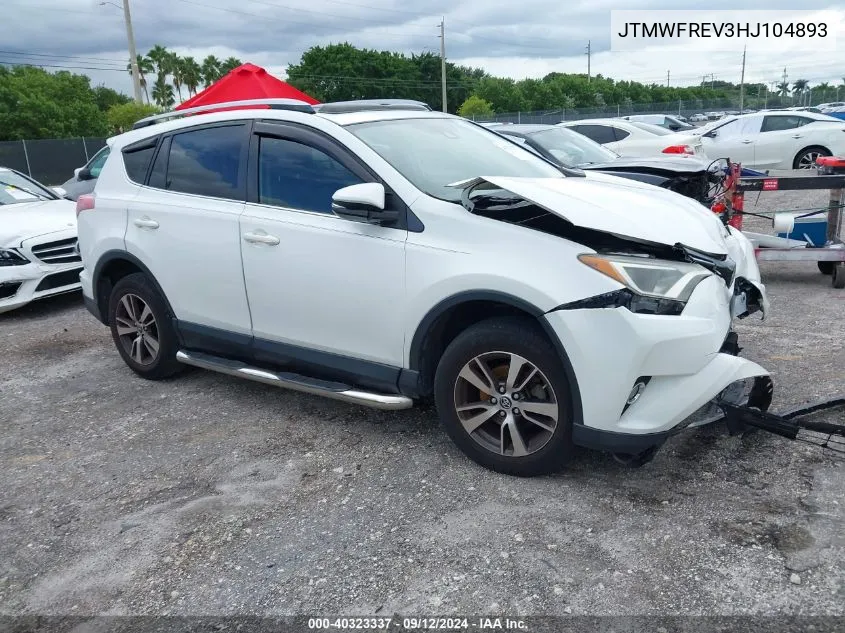 JTMWFREV3HJ104893 2017 Toyota Rav4 Xle