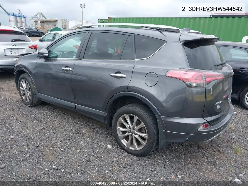 2017 Toyota Rav4 Platinum VIN: 2T3DFREV3HW544542 Lot: 40423388