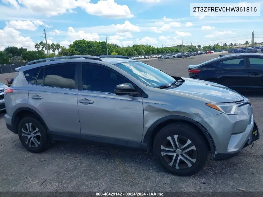 2017 Toyota Rav4 Le VIN: 2T3ZFREV0HW361816 Lot: 40429142