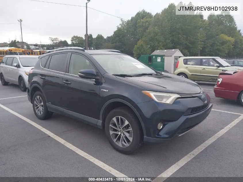 2017 Toyota Rav4 Hv Le/Xle VIN: JTMRJREV8HD102938 Lot: 40433475