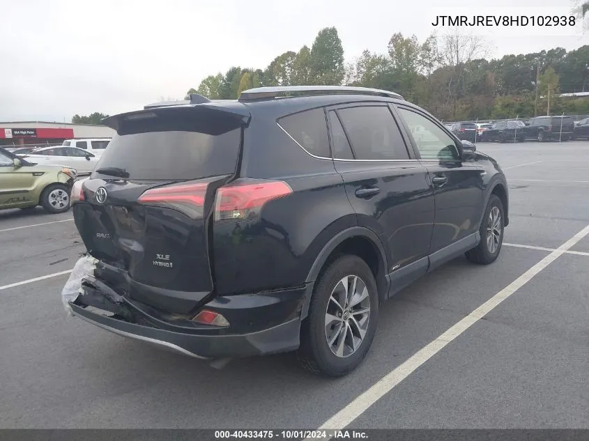 2017 Toyota Rav4 Hv Le/Xle VIN: JTMRJREV8HD102938 Lot: 40433475