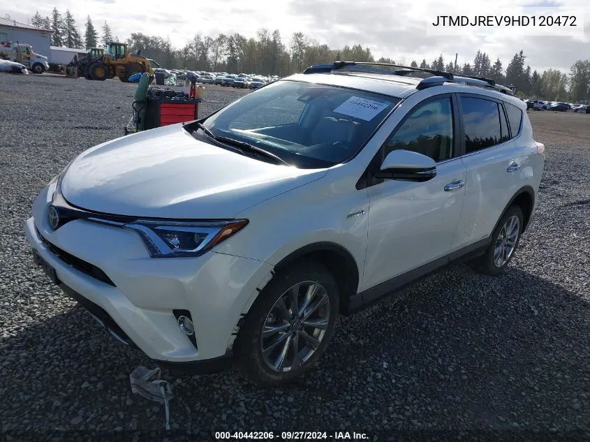 JTMDJREV9HD120472 2017 Toyota Rav4 Hybrid Limited