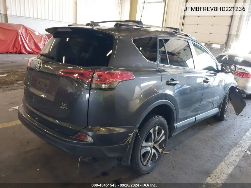 JTMBFREV8HD221236 2017 Toyota Rav4 Le