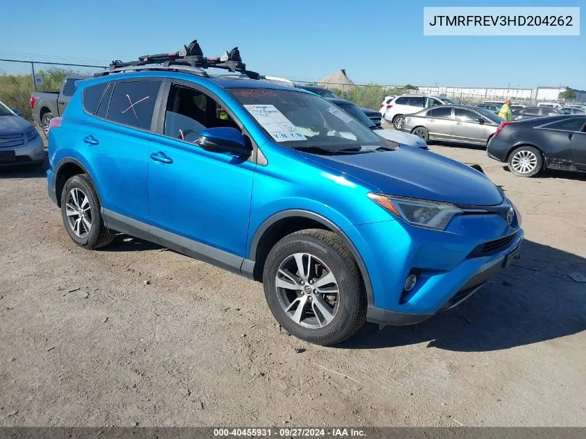 2017 Toyota Rav4 Xle VIN: JTMRFREV3HD204262 Lot: 40455931