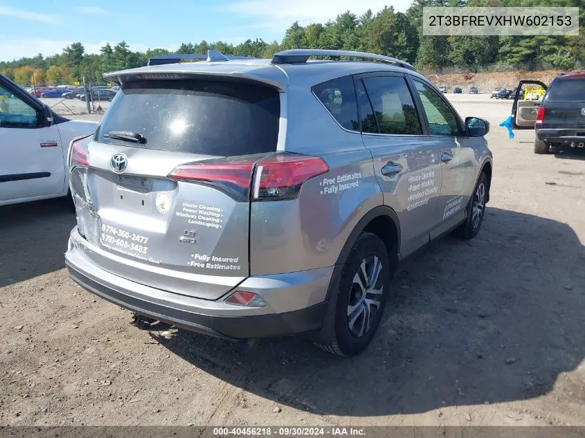 2017 Toyota Rav4 Le VIN: 2T3BFREVXHW602153 Lot: 40456218