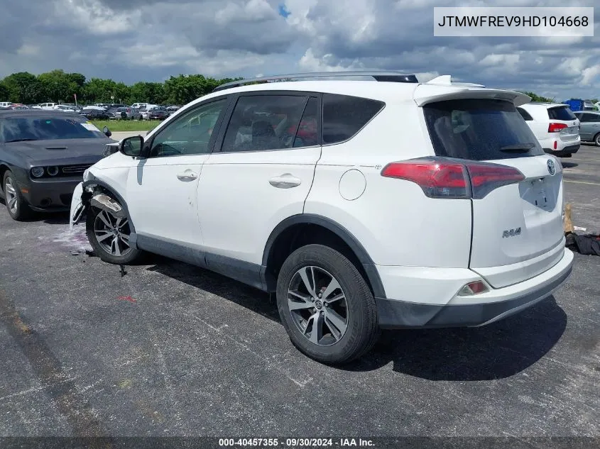 2017 Toyota Rav4 Xle VIN: JTMWFREV9HD104668 Lot: 40457355