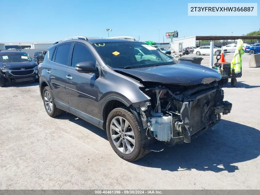 2017 Toyota Rav4 Limited/Platinum VIN: 2T3YFREVXHW366887 Lot: 40461396