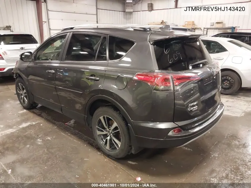 2017 Toyota Rav4 Xle VIN: JTMRFREV5HJ143420 Lot: 40461981