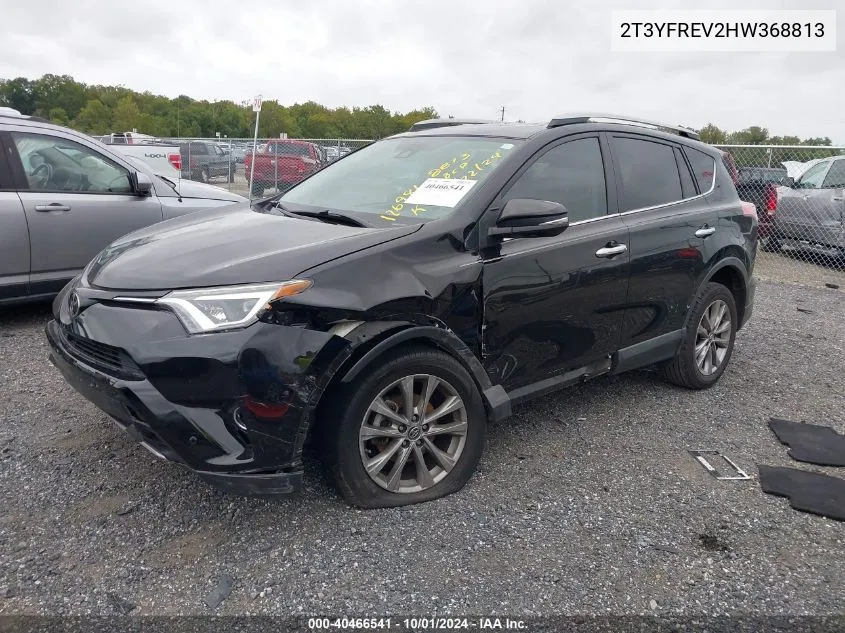 2017 Toyota Rav4 Limited/Platinum VIN: 2T3YFREV2HW368813 Lot: 40466541