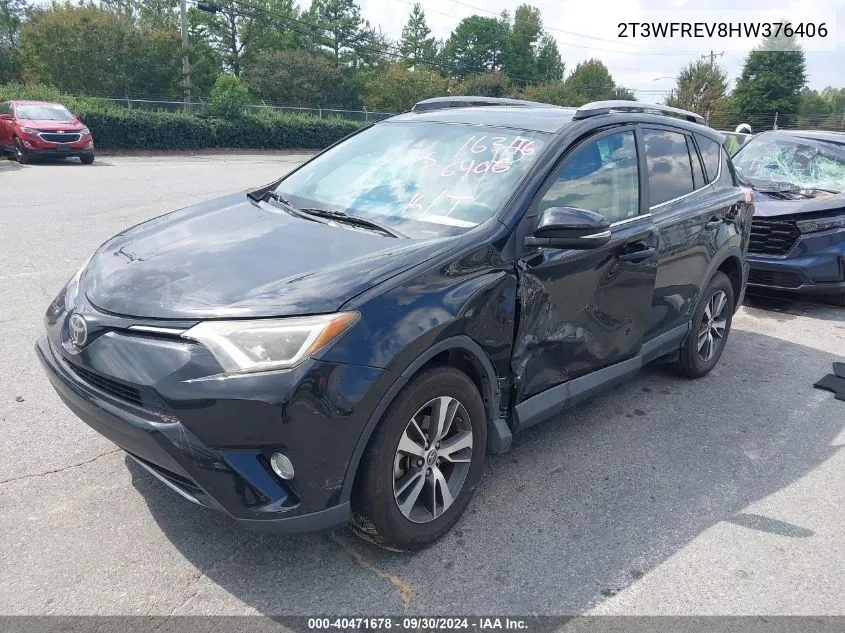 2017 Toyota Rav4 Xle VIN: 2T3WFREV8HW376406 Lot: 40471678