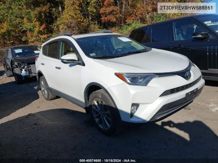 2017 Toyota Rav4 Limited VIN: 2T3DFREV8HW588861 Lot: 40574680