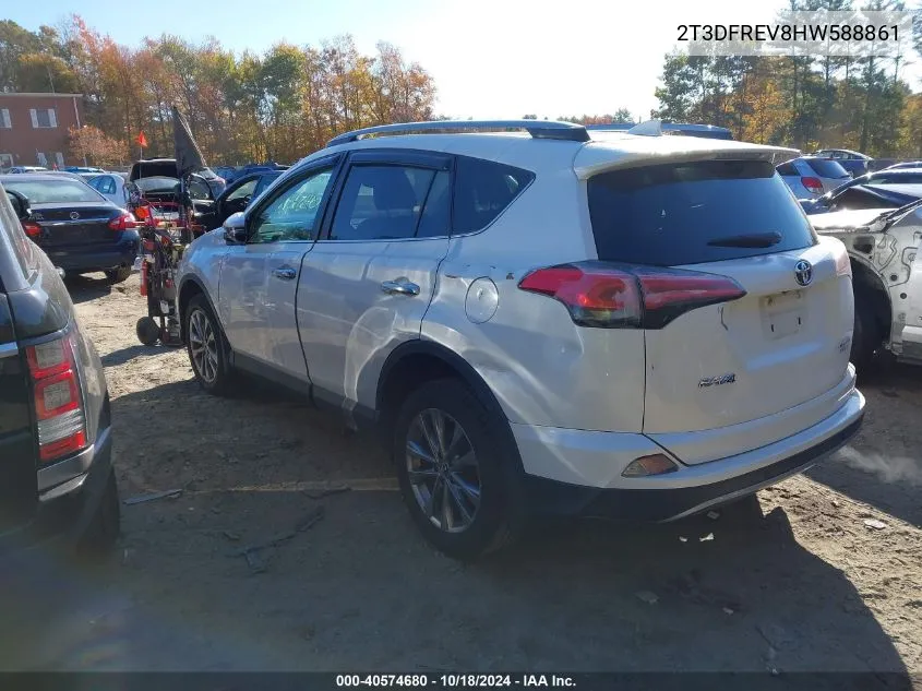 2017 Toyota Rav4 Limited VIN: 2T3DFREV8HW588861 Lot: 40574680