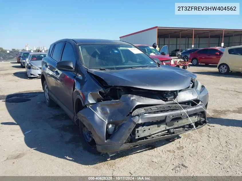 2017 Toyota Rav4 Le VIN: 2T3ZFREV3HW404562 Lot: 40628328