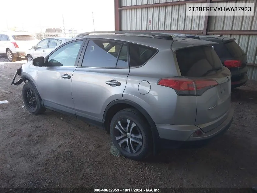 2017 Toyota Rav4 Le VIN: 2T3BFREVXHW637923 Lot: 40632959