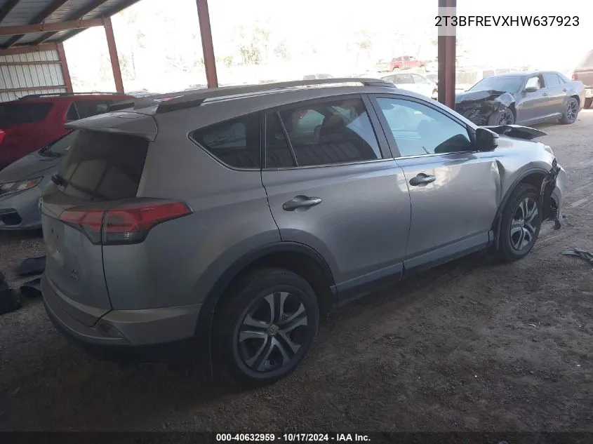 2017 Toyota Rav4 Le VIN: 2T3BFREVXHW637923 Lot: 40632959