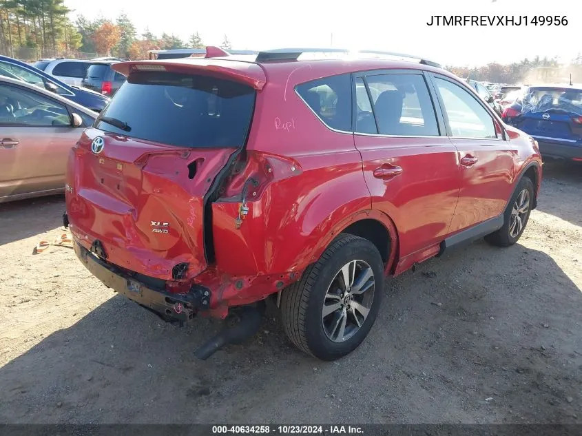 2017 Toyota Rav4 Xle VIN: JTMRFREVXHJ149956 Lot: 40634258