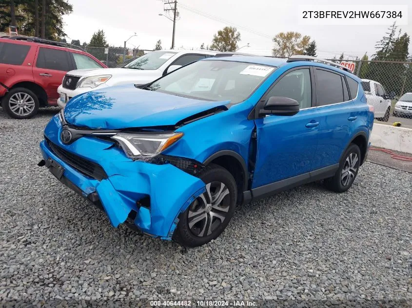 2017 Toyota Rav4 Le VIN: 2T3BFREV2HW667384 Lot: 40644482