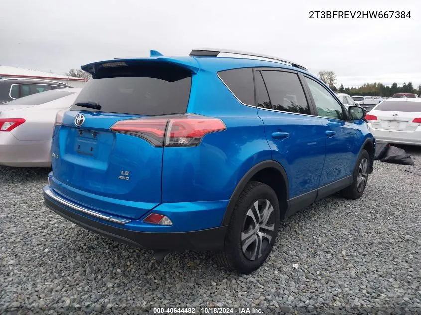 2017 Toyota Rav4 Le VIN: 2T3BFREV2HW667384 Lot: 40644482