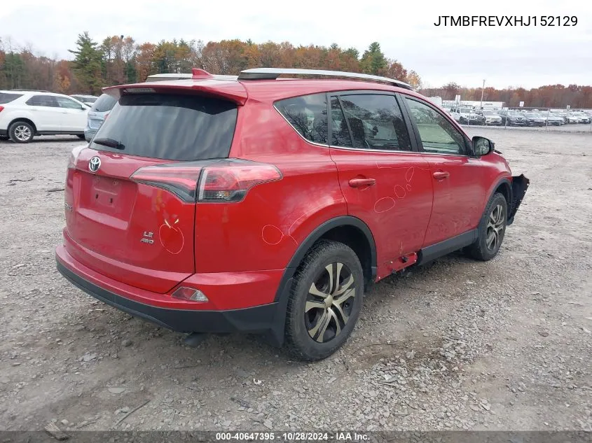 2017 Toyota Rav4 Le VIN: JTMBFREVXHJ152129 Lot: 40647395