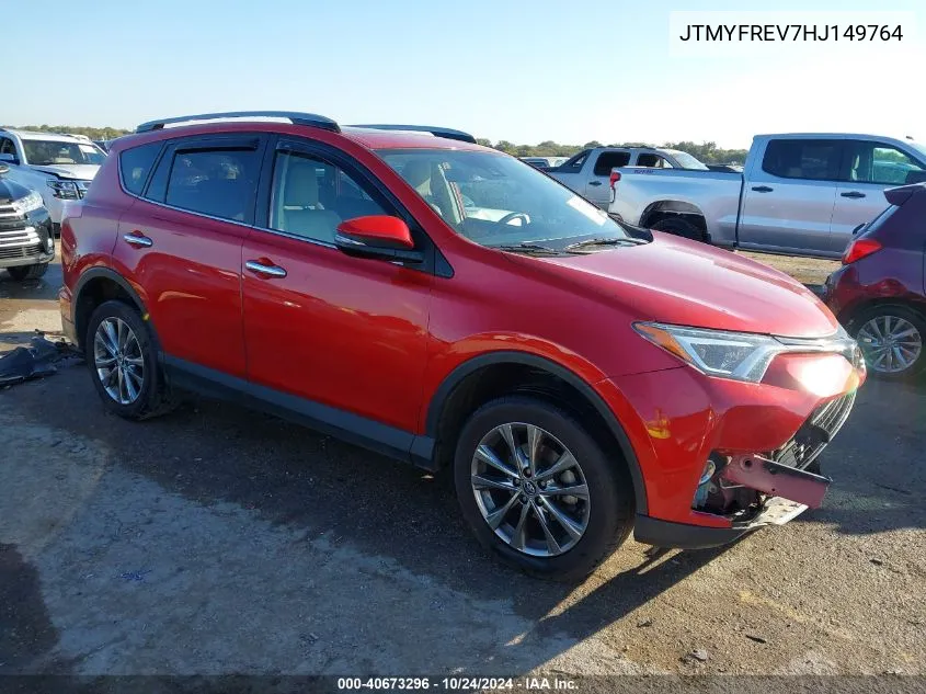 JTMYFREV7HJ149764 2017 Toyota Rav4 Limited/Platinum