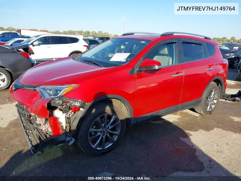 JTMYFREV7HJ149764 2017 Toyota Rav4 Limited/Platinum