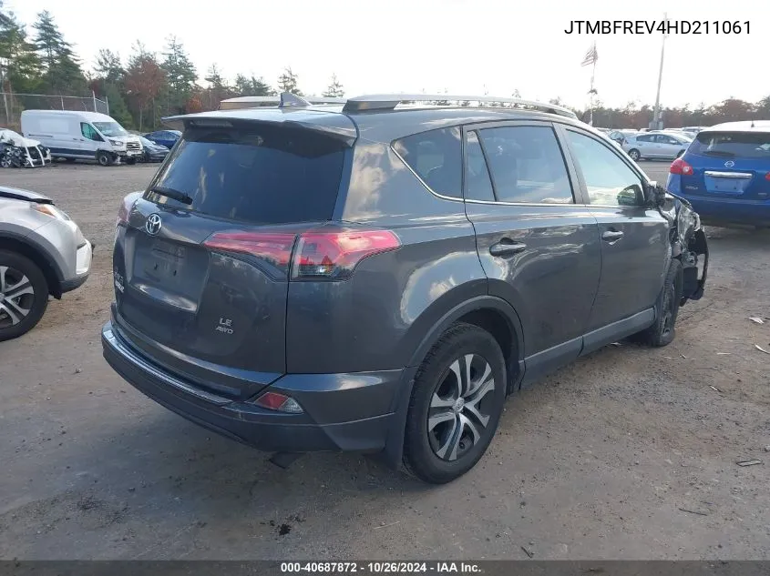 2017 Toyota Rav4 Le VIN: JTMBFREV4HD211061 Lot: 40687872