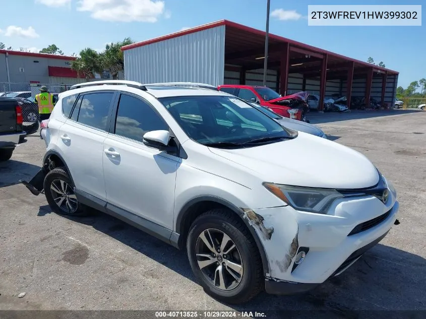 2T3WFREV1HW399302 2017 Toyota Rav4 Xle