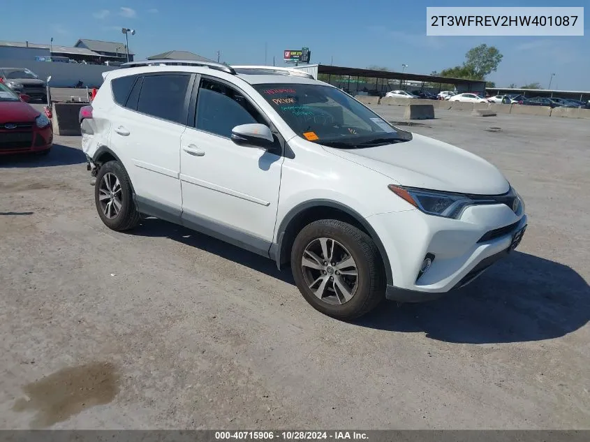 2T3WFREV2HW401087 2017 Toyota Rav4 Xle