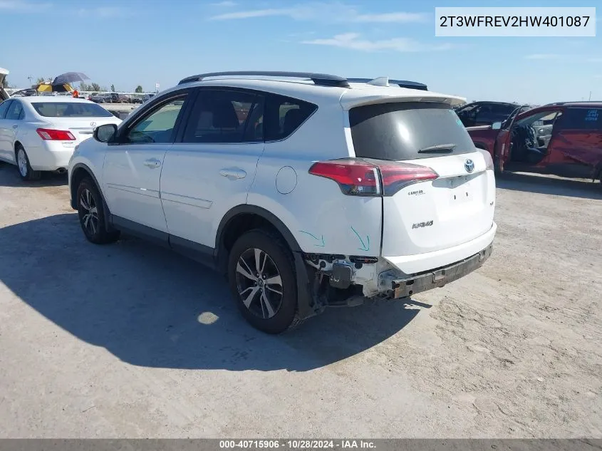 2T3WFREV2HW401087 2017 Toyota Rav4 Xle